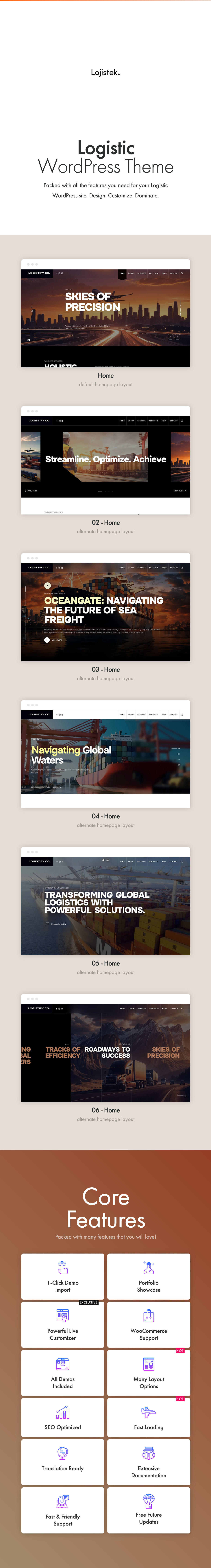 Lojistek - Transport- und Logistik -WordPress -Thema von Pixelwars 