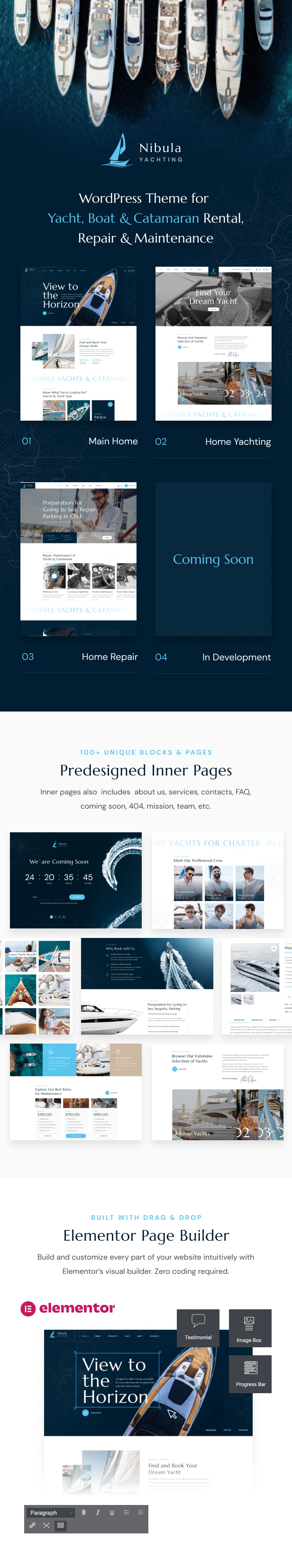 Nibula - Boot & Yacht WordPress Thema - 1