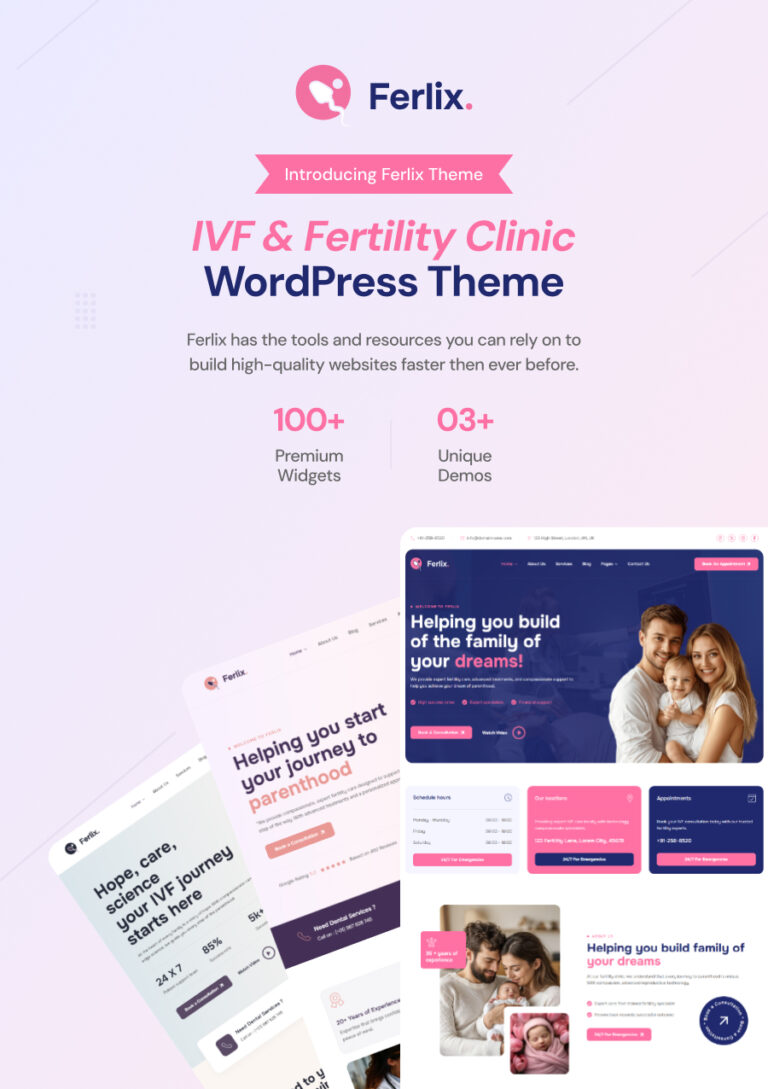 Ferlix – IVF & Fertility Clinic WordPress Thema