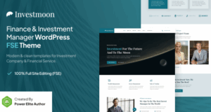 Investmoon – Finance & Investment Manager FSE WordPress Thema