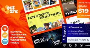 Venture - Karting, Trampolin & Kids Park WordPress Template
