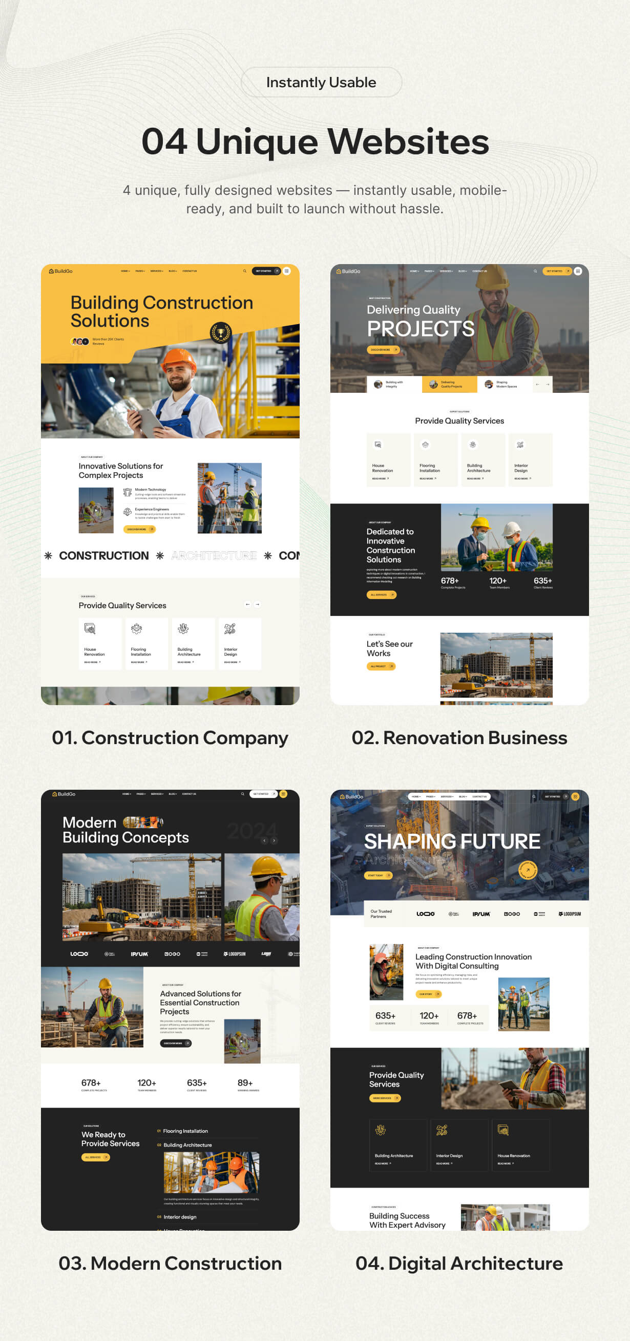Bereitete Website
