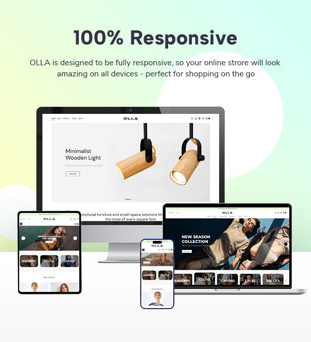 Olla - Möbel- und Modegeschäft WordPress Woocommerce -Thema