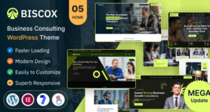 Business Consulting WordPress Vorlage Mehrzweck – Biscox