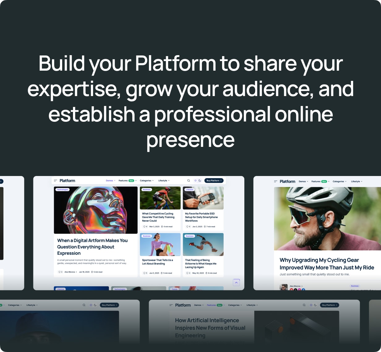 Plattform - modernes Hochleistungs -Blog WordPress -Thema - 3