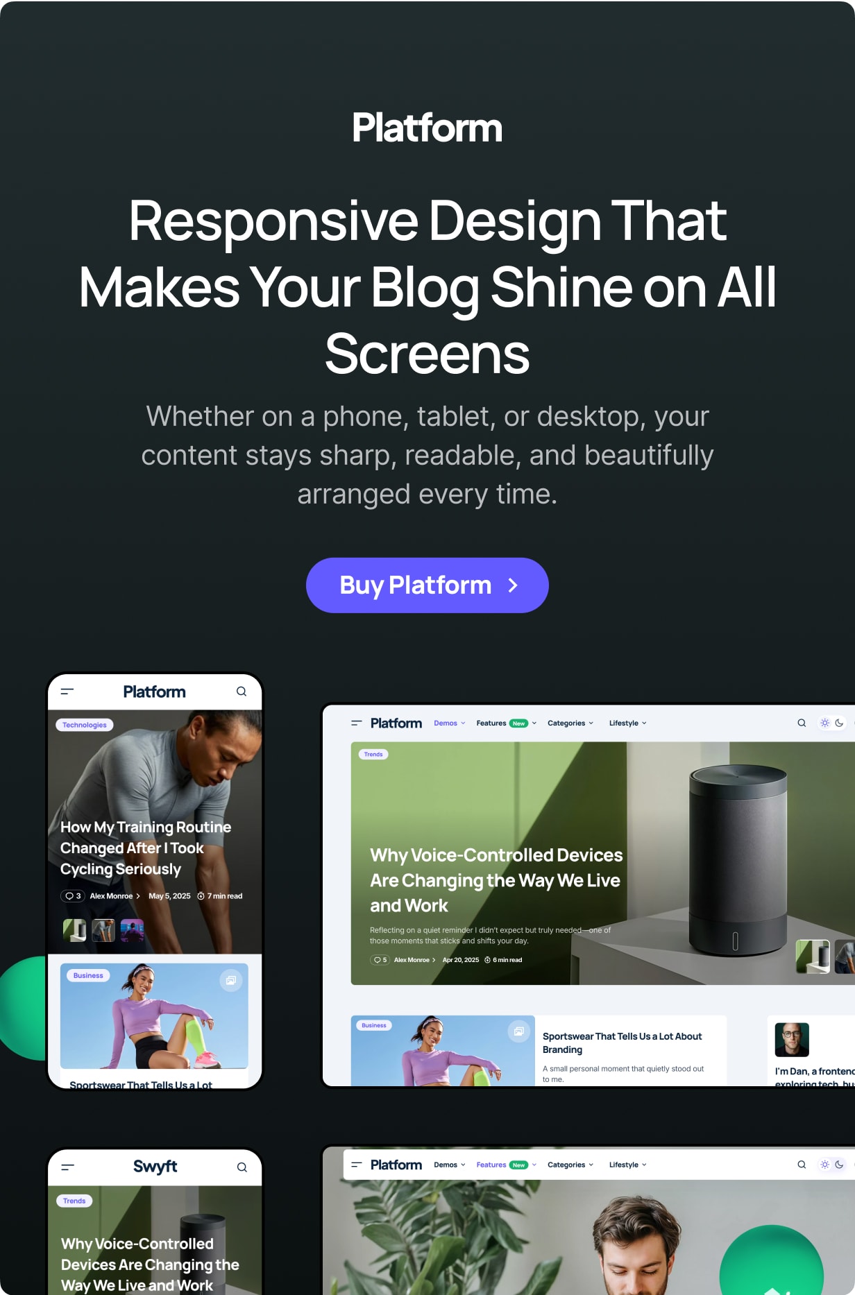 Plattform - modernes Hochleistungs -Blog WordPress Theme - 10