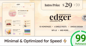 EDGER - moderner und leichtgewichtiger Blog für WordPress