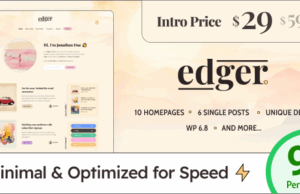 EDGER – moderner und leichtgewichtiger Blog für WordPress