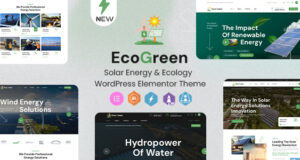 Ecogreen – Solarenergie & Ökologie WordPress Elementor Thema