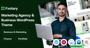 Fxotary - moderne digitale Agentur WordPress -Layout mit Elementor Support