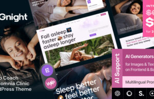 Gnight – Schlafstrainer und Schlaflosigkeit Klinik WordPress -Thema