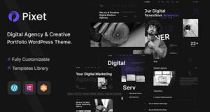 Pixet - Kreatives Portfolio & Digital Agentur WordPress Vorlage