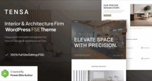 Tensa - Innenarchitektur und Architekturfirma FSE WordPress Thema