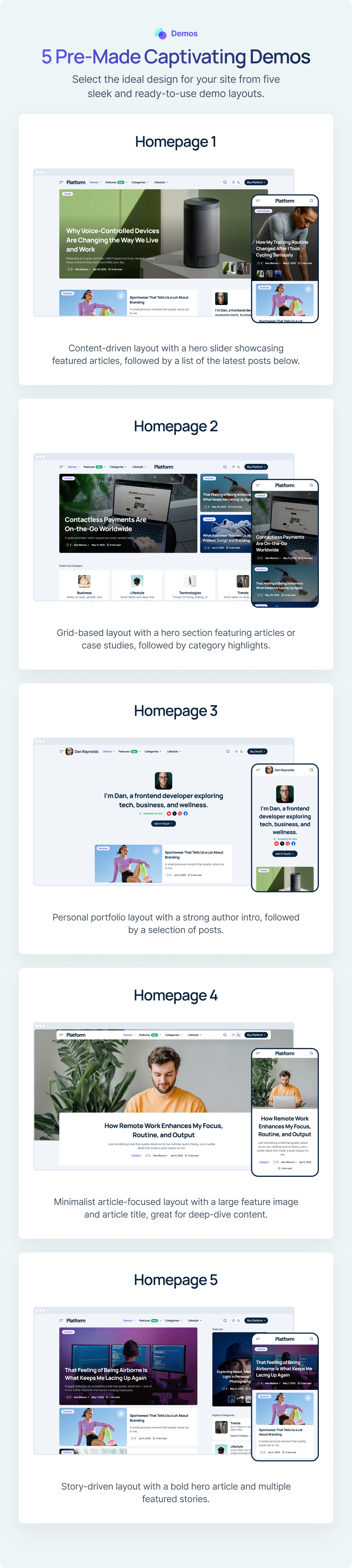 Plattform - modernes Hochleistungs -Blog WordPress -Thema - 4