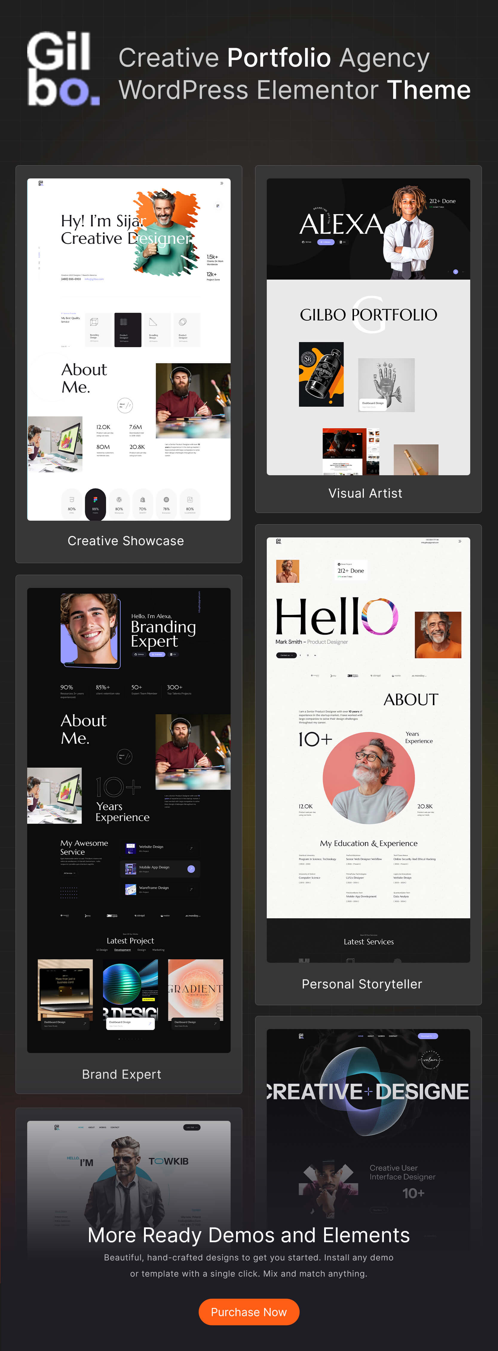 Gilbo Portfolio Theme Demos
