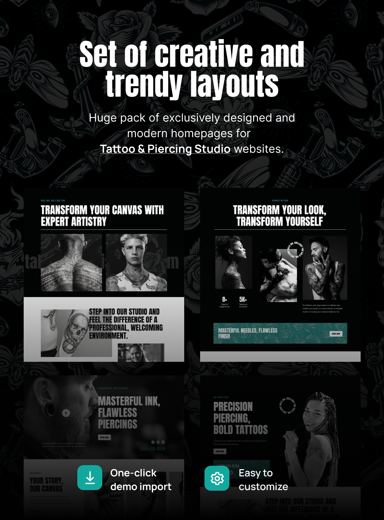 Inkey - Tattoo & Piercing Studio WordPress Thema