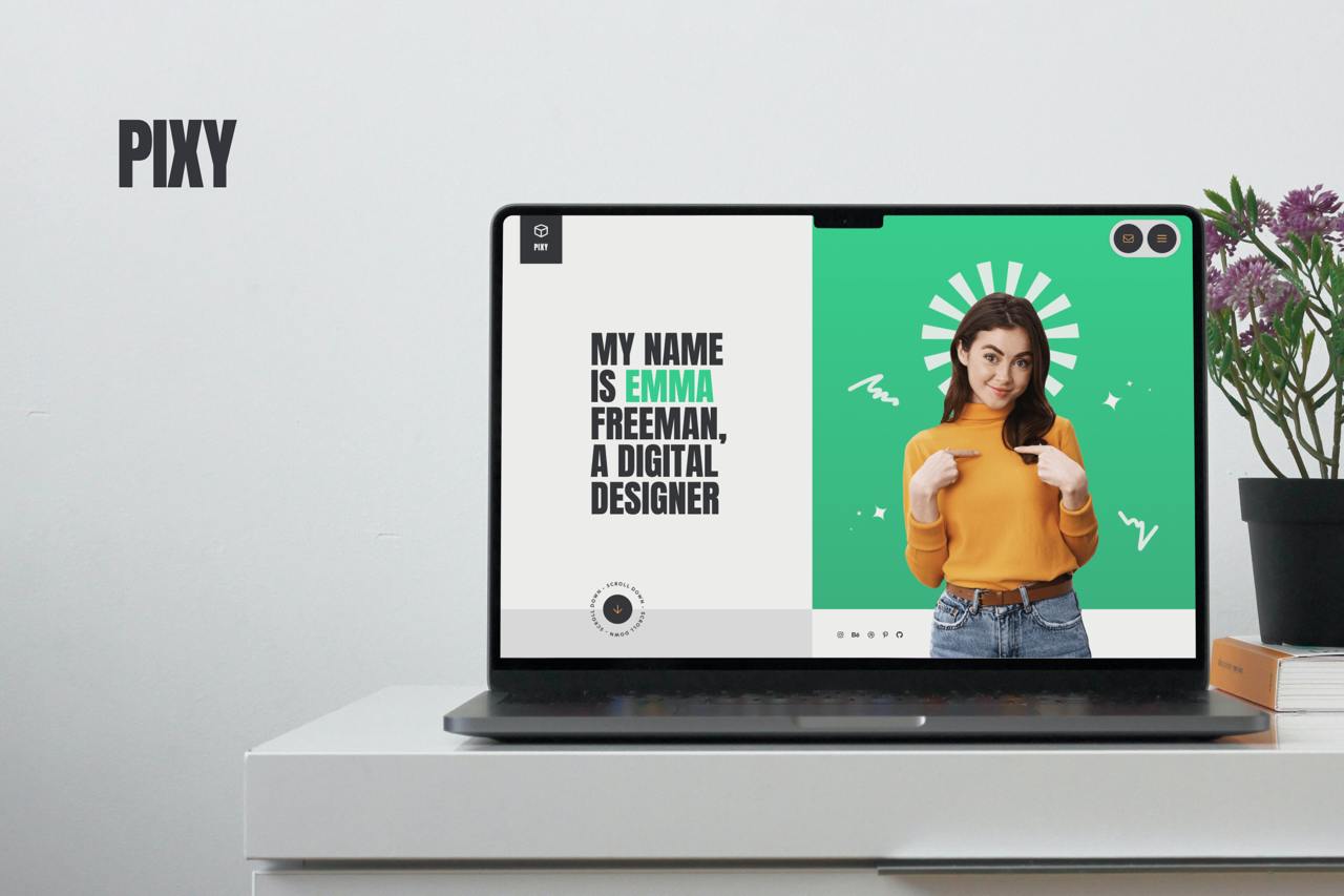 Pixy - Kreatives Portfolio WordPress -Thema - Beschreibung Licht 3