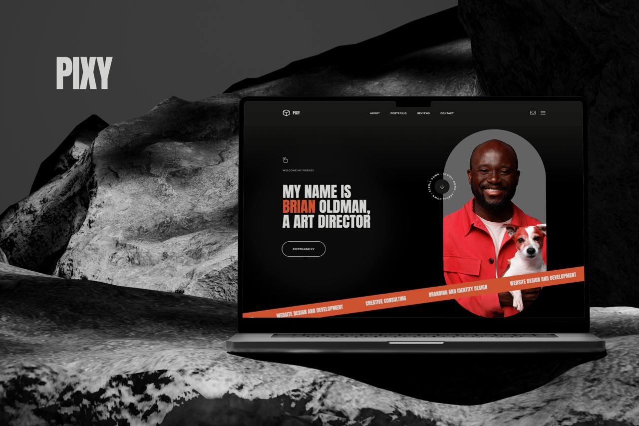 Pixy - Kreatives Portfolio WordPress -Thema - Beschreibung Dunkel 3