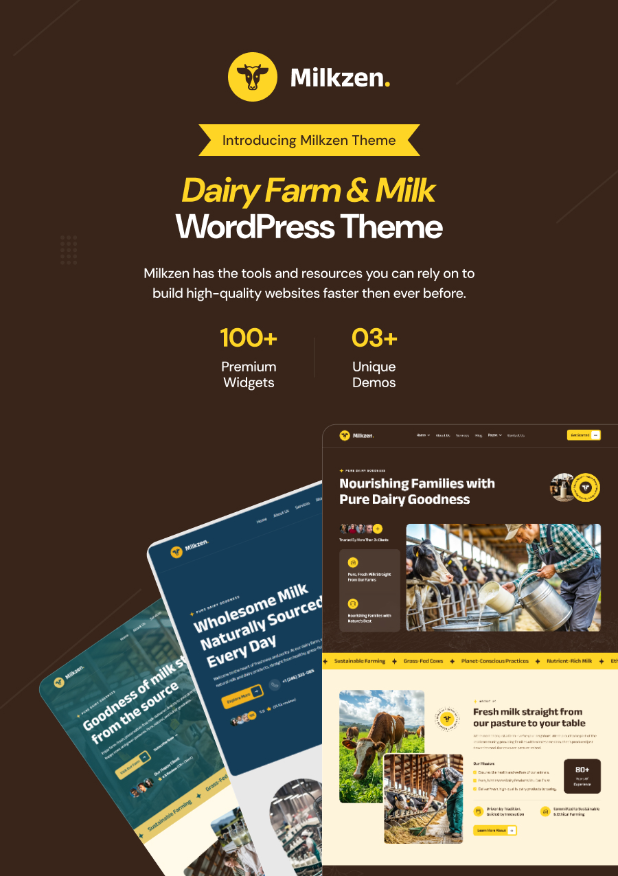 Milkzen - Milchprodukte & Milchprodukte WordPress -Thema - 3