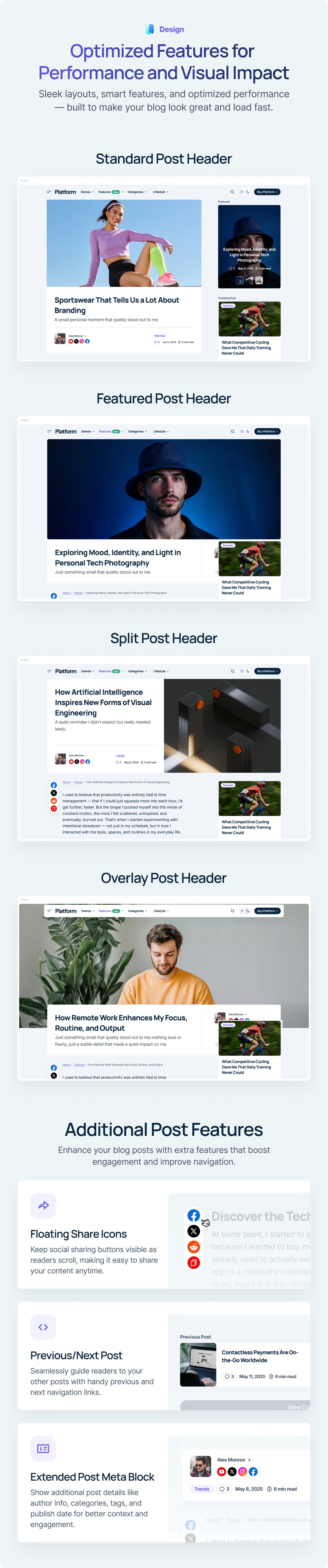Plattform - modernes Hochleistungs -Blog WordPress -Thema - 6