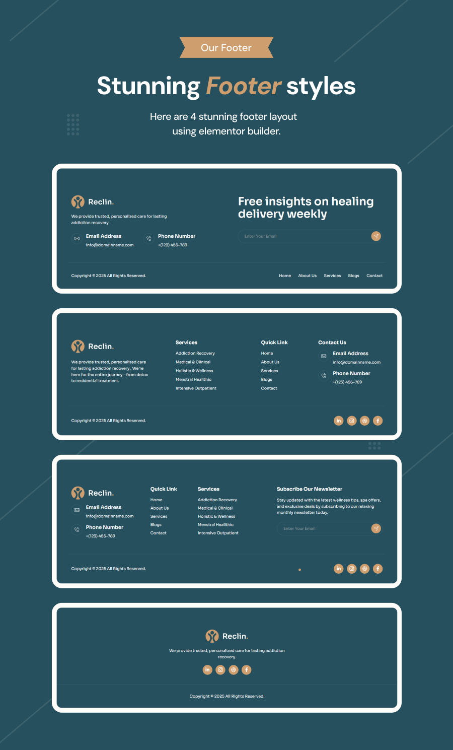 Reclin - Suchtwiederherstellung und Rehabilitationszentrum WordPress -Thema - 8