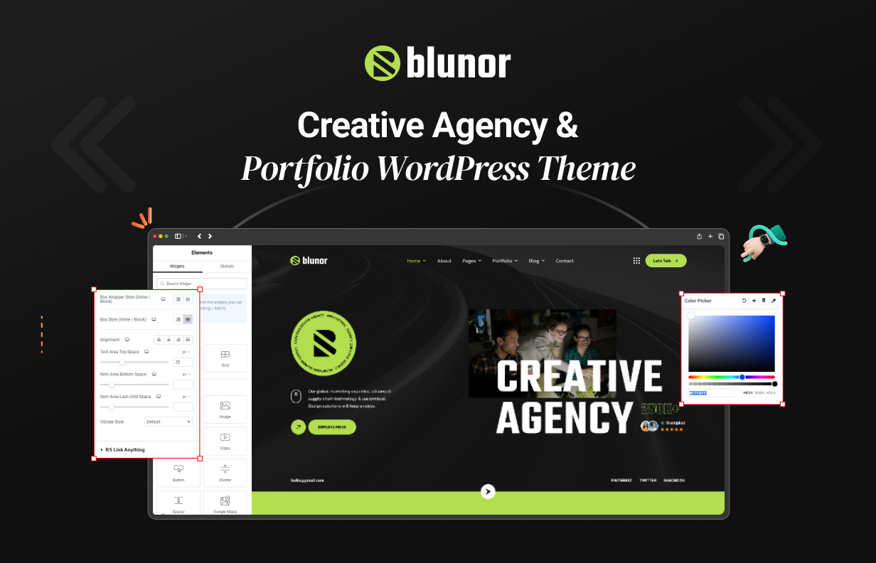Blunor - Creative Agency & Portfolio WordPress Theme - 1