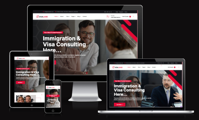 Visaland - Einwanderungs- und Visa -Beratung WordPress -Thema - 1