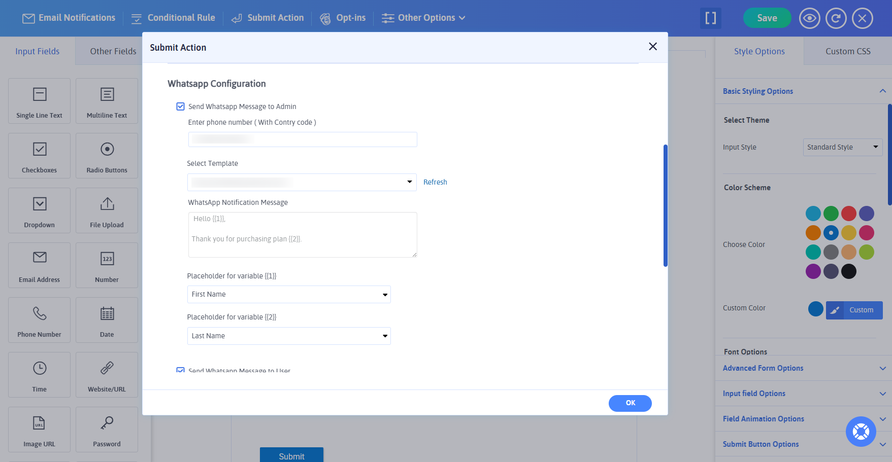 WhatsApp -Integration mit Arforms - 3