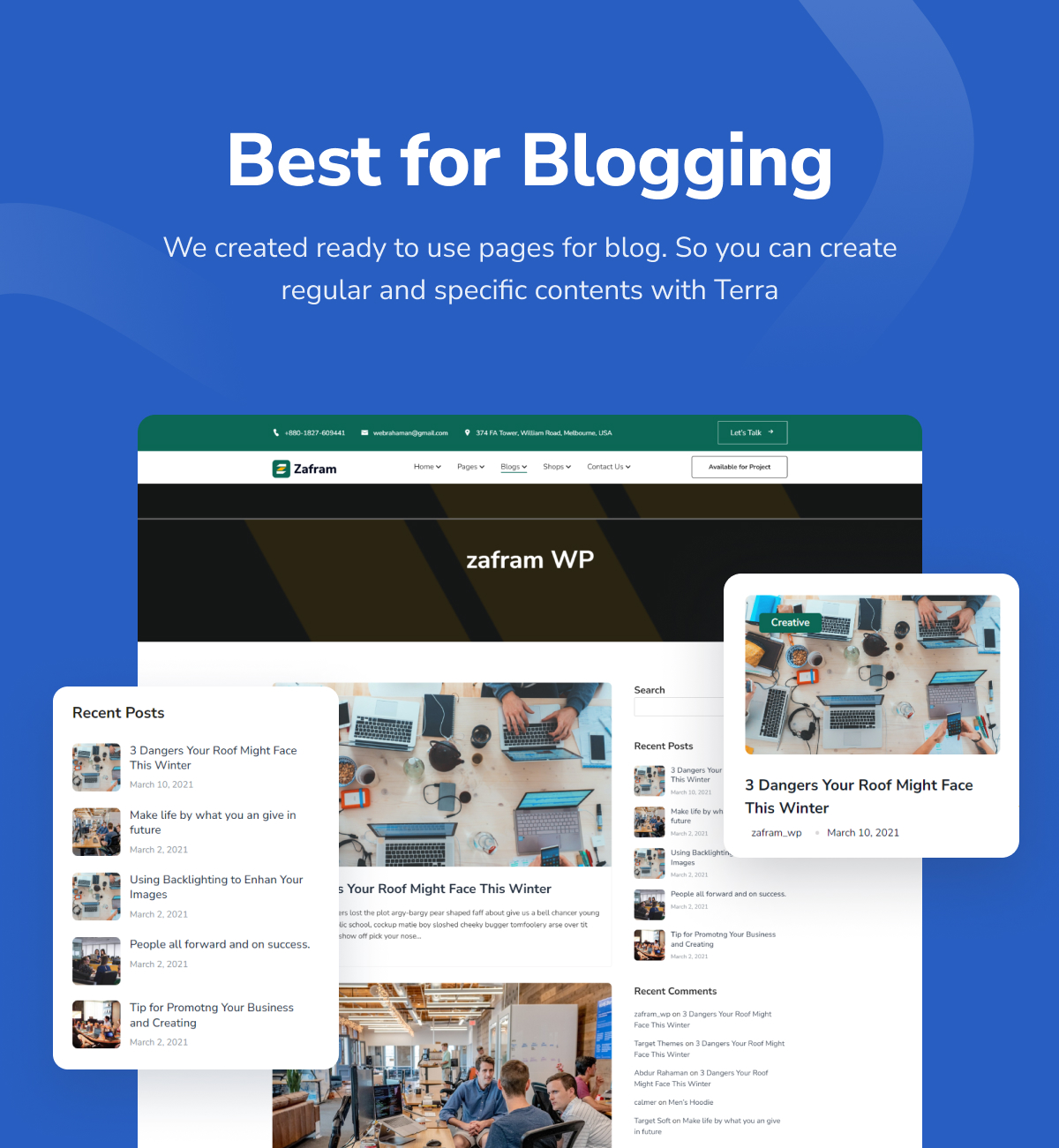Zafram WordPress -Thema