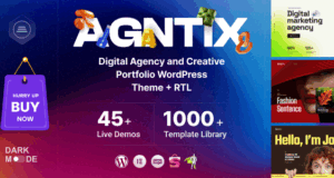 Agntix – Digital Agency & Creative Portfolio WordPress Vorlage