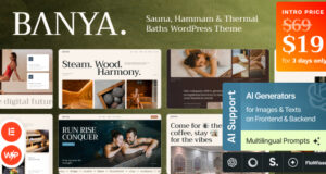 Banya - Sauna, Hammam & Thermalbäder WordPress -Thema