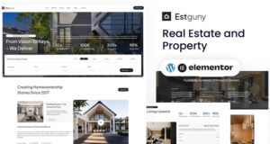 Estguny – Immobilien- und Immobilienelementor -Vorlage Kit
