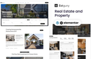 Estguny – Immobilien- und Immobilienelementor -Vorlage Kit