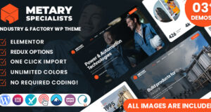 Metary – Branchen- und Fabrik -WordPress -Thema
