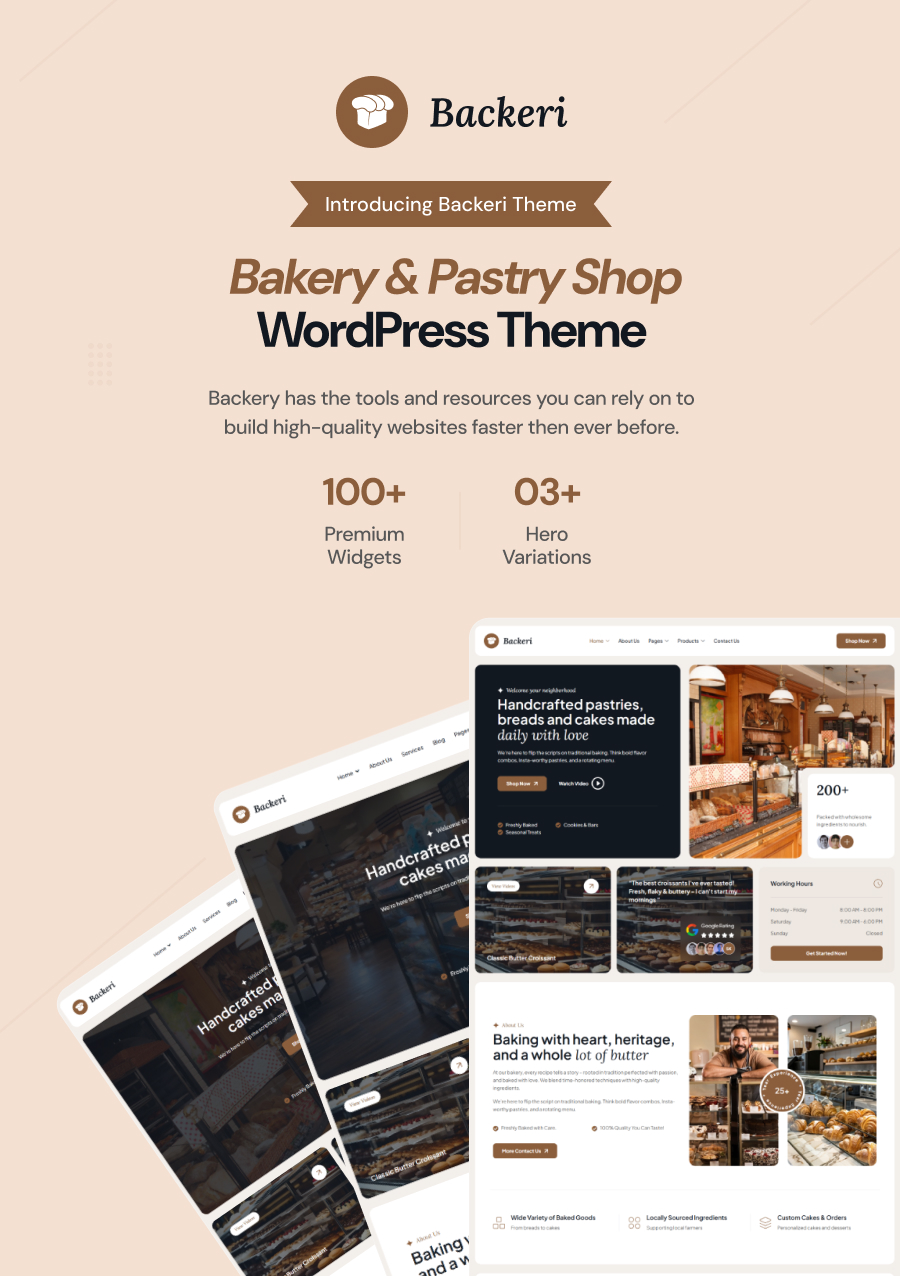Backeri - Bäckerei und Konditorei WordPress -Thema - 3