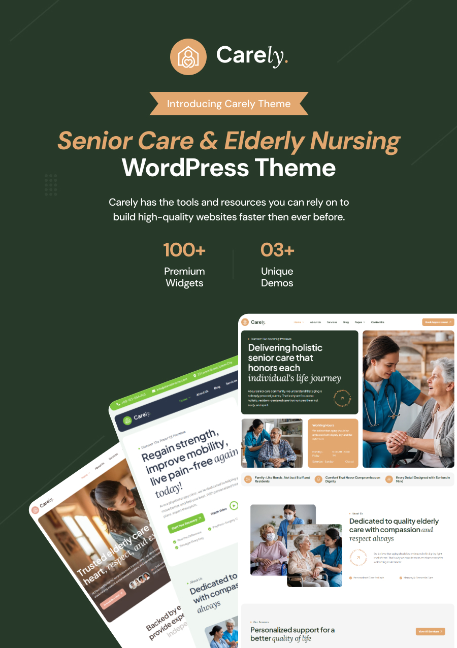 Carely - Senior Care & ältere Krankenpflege WordPress -Thema - 3