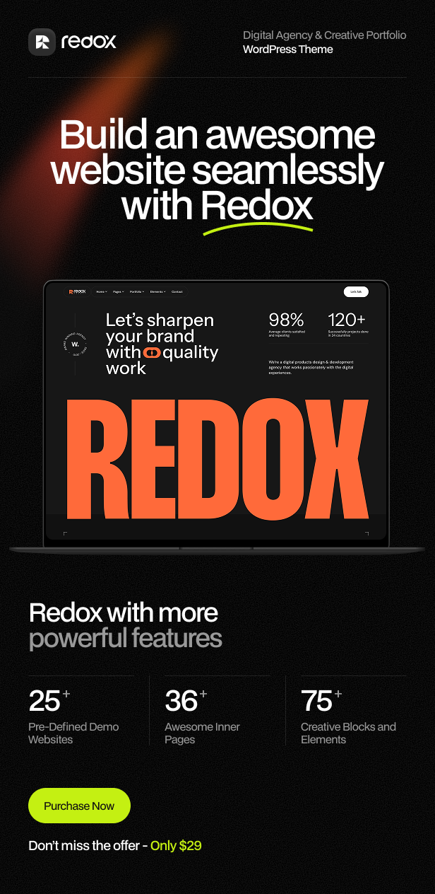 Redox - Portfolio WordPress Theme - 1
