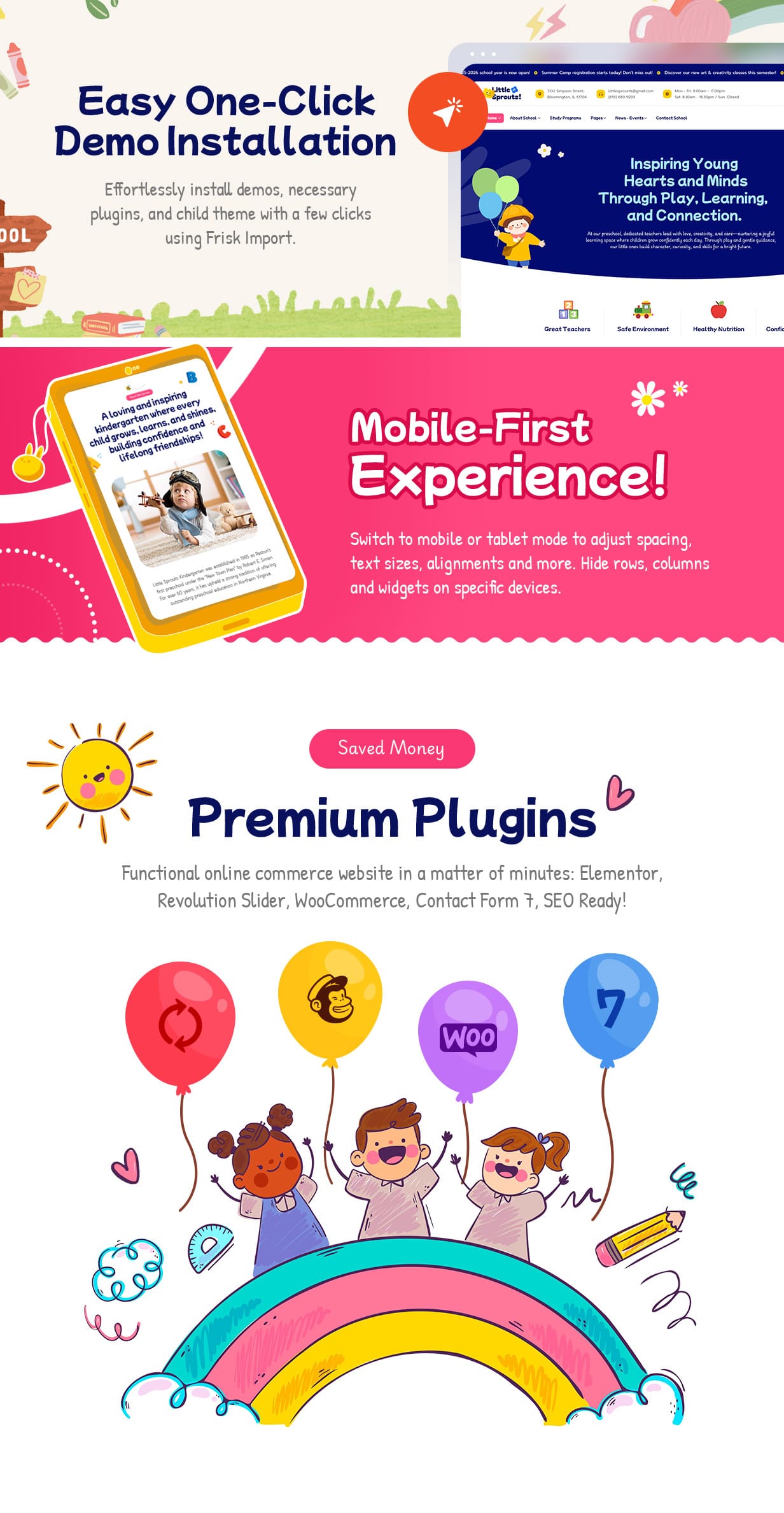 Kleine Sprossen - Kindergarten & VorschulwordPress -Thema