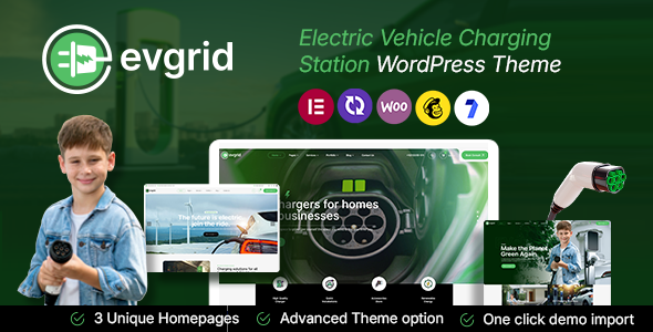 EVgrid – WordPress-Layout für Ladestationen für Elektrofahrzeuge
