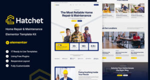 Hatchet – Elementor-Vorlagenkit für die Reparatur und Wartung von Häusern