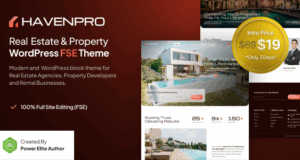 Havenpro – Immobilienagentur & Immobilien Gutenverse FSE WordPress Layout