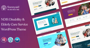 Sunnyaid – NDIS Disability & Altenpflegedienst WordPress-Vorlage
