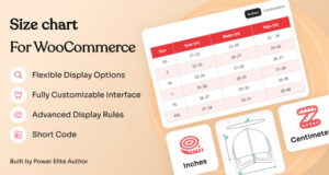 WooCommerce-Produktgrößentabelle WordPress-Plugin