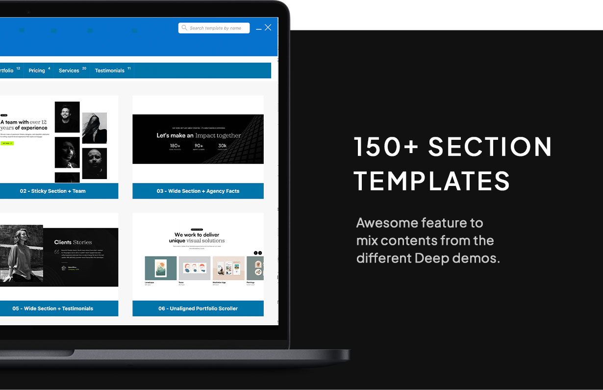 Deep – WordPress-Theme für Kreativagentur und Portfolio – 7
