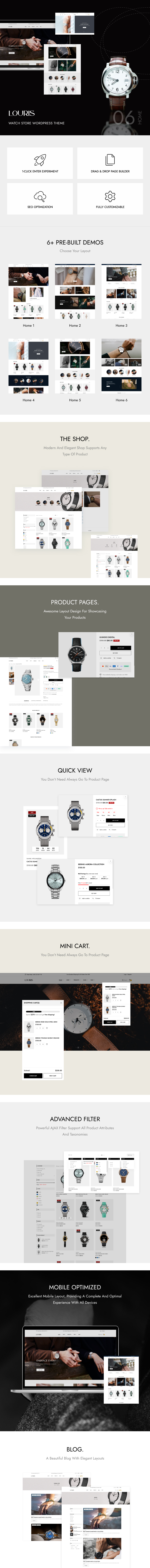 Louris – Watch Store WordPress Theme – 1