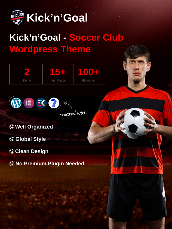 KicknGoal – Fußball- und Fußballverein-WordPress-Theme – 1