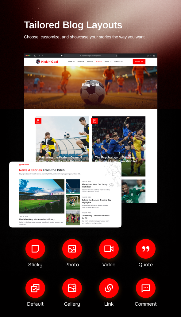 KicknGoal – Fußball- und Fußballverein-WordPress-Theme – 11