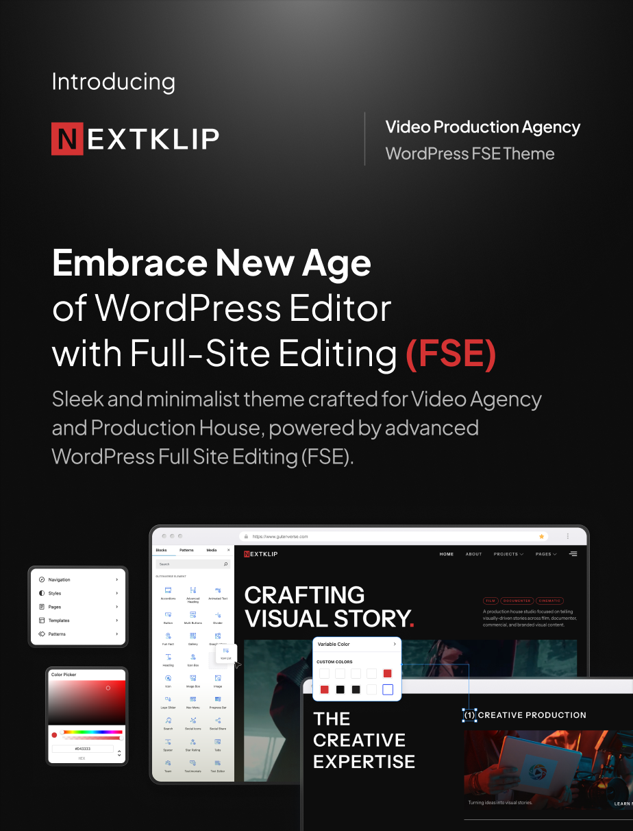 Nextklip – Videoproduktionsagentur Gutenverse FSE WordPress Theme – 3