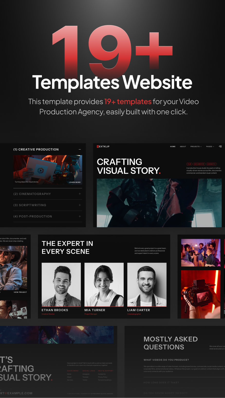 Nextklip – Videoproduktionsagentur Gutenverse FSE WordPress Theme – 4