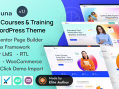 Aluna – Online-Kurse und Schulungen LMS WordPress Layout